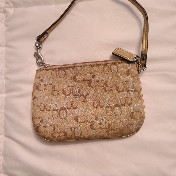COACH gold thread wristlet - Picture 8 of 8